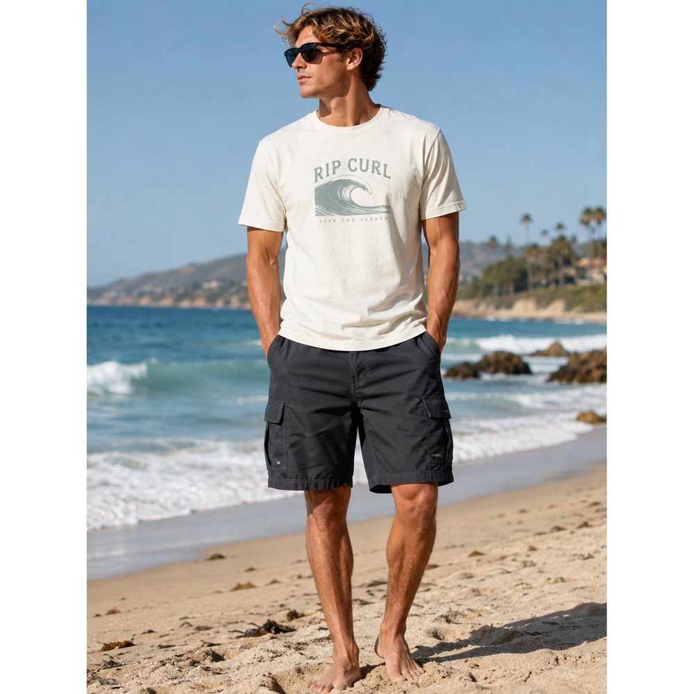 O'Neill Mens Hybrid Cargo Shorts Dark Gray Size 34 Quick Dry Casual Surf
